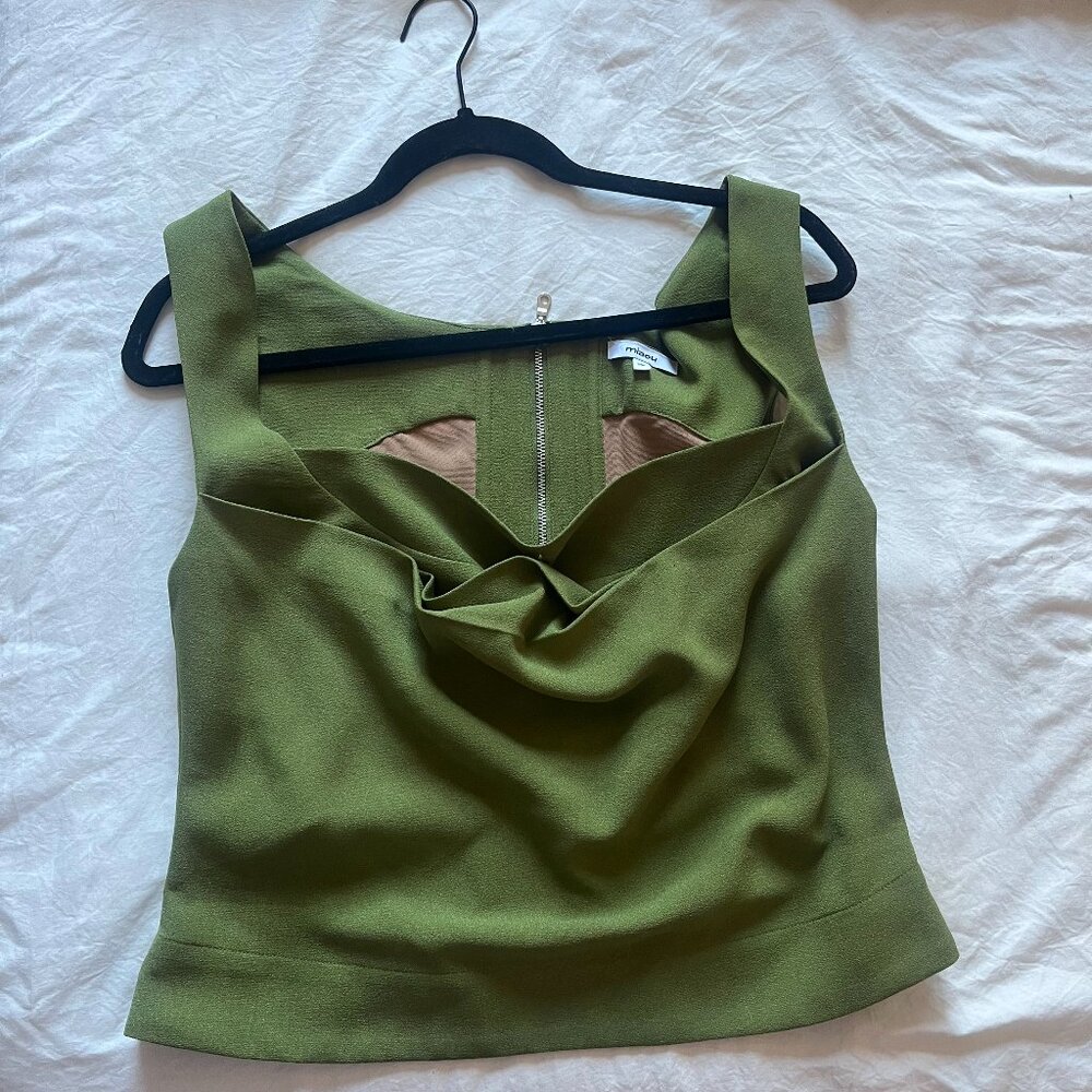Miaou Olive Green Corset Top